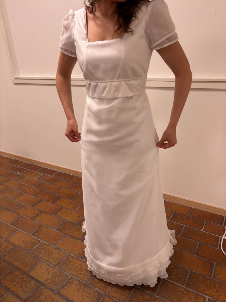 Robe de mariée de Lola après transformation à l’atelier marobestory